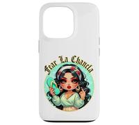 Fear La Chancla Spanish Curvy Chibi Mom Chanclazo Fregona Carcasa para iPhone 13 Pro