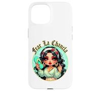 Fear La Chancla Spanish Curvy Chibi Mom Chanclazo Fregona Carcasa para iPhone 15