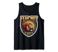 Fear Not For I Am with You, versículo bíblico Cristiano con Cita de león Camiseta sin Mangas