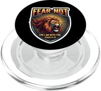 Fear Not For I Am with You, versículo bíblico Cristiano con Cita de león PopSockets PopGrip para MagSafe