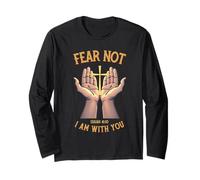 Fear Not I Am with You - Verso bíblico Cristiano Isaías Manga Larga