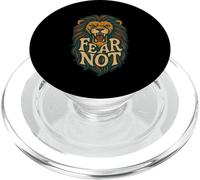 Fear Not Isaías 41:10 Lion Courage Verso de la Biblia Cristiano PopSockets PopGrip para MagSafe