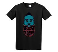 Fear The Beard Jack Perkins Unisex 100% Cotton Short-Sleeve T-Shirts Black L