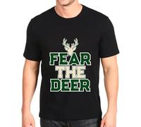 Fear The Deer Top Mens Custom Made t Shirt Black 3XL
