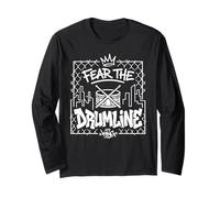 Fear The Drumline King Graffiti Marching Band Baterista Manga Larga