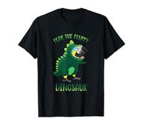 Fear The Fluffy Blue Yellow Guacamayo Dinosaurio Loro Camiseta