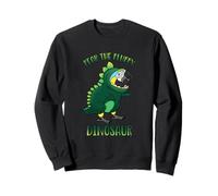 Fear The Fluffy Blue Yellow Guacamayo Dinosaurio Loro Sudadera