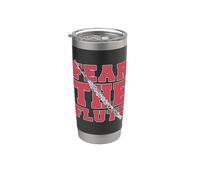 Fear The Flute Instrumento musical Loves Marching Band Flautas Vaso térmico de acero inoxidable de doble pared