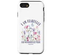 Fearfully and Wonderfully Made Cita Bíblica Cristiana Floral Carcasa para iPhone SE (2020) / 7/8