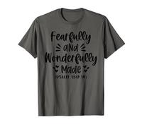 Fearfully and Wonderfully Made - Verso de la Biblia Christian Faith Camiseta