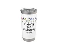 Fearfully & Wonderfully Made Sign Bible Verse Psalm 139:14 Vaso térmico de acero inoxidable de doble pared