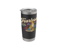 Fearless God Is Always With Me - Diseño floral de gato grande Vaso térmico de acero inoxidable de doble pared