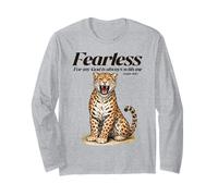 Fearless Isaías 41:10 Christian Leopard Fe Escritura Arte Manga Larga