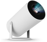 FEARWIKY Mini Proyector Portátil, Proyector 4k 1080P Full HD Soporte, Videoproyector WiFi 5G BT 5.0, Cine Proyector 180 ° Se Puede Girar, Android 11, Compatible con TV Stick/Windows/iOS/Android (Blanc