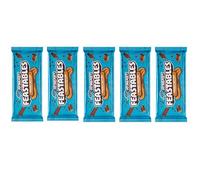 Feastables Barrita de chocolate Crema de cacahuete (Peanut Butter) 60g - Sea el primero en probar la última barra - Ideal como regalo | para el desayuno | Navidad y fiestas de cumpleaños, (Pack de 5)