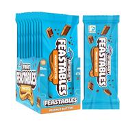 Feastables Mr Beast Barrita de Chocolate con Mantequilla de Cacahuete - Paquete a granel de 10 deliciosas barritas de chocolate á 60g - Ideal como regalo y para fiestas de cumpleaños