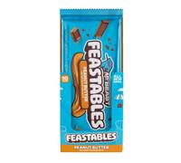 Feastables Mr Beast Barrita de Chocolate con Mantequilla de Cacahuete - Paquete a granel de 10 deliciosas barritas de chocolate á 60g - Ideal como regalo y para fiestas de cumpleaños