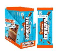 Feastables MrBeast Chocolate Bars/Barras de chocolate (10 x 60 g) - El regalo de chocolate para la verdadera bestia (Deez Nutz/Peanut Butter)