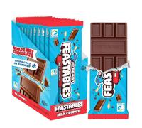 Feastables MrBeast Chocolate Bars/Barras de chocolate (10 x 60 g) - El regalo de chocolate para la verdadera bestia (Milk Chocolate Crunch)