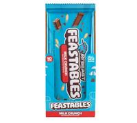 Feastables MrBeast Milk Crunch - Tableta de chocolate con leche y arroz inflado - Paquete a granel de 10 tabletas de chocolate de 60 g - Ideal para regalar y para fiestas de cumpleaños