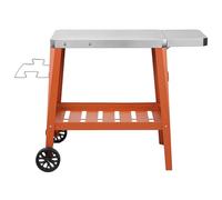 Feasto Carrito de Mesa móvil para Parrilla al Aire Libre, Mesa de Horno de Pizza con Ruedas, Carrito de encimera de Acero Inoxidable con Mesa de extensión Plegable, Carrito versátil de preparación de