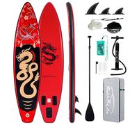 FEATH-R-LITE Tabla de Paddle Surf Inflable Multifuncional con Bomba Manual, Mochila Sup, Correa, Remo Ajustable, para Adultos de Todos los Niveles de Habilidad