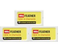 Feather - 30 cuchillas de afeitar de doble hilo