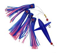 Feather Bird Trolling - Aparejo de señuelo para pesca de agua salada y aguas profundas con cadena de margaritas, atún, marlin, pez vela ()