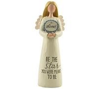 Feather & Grace 11705 GP Star Signo de Brillo Ángel Guardián Estatua para decoración del hogar Regalo para Ella, Resina, Multicolor, Talla única