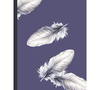 Feather Journal Notebook Coloring Calendar Future Dusk | Interior Cream Pages | Matte Finish | 7.50 x 9.25 in. | 120 mixed media sheets