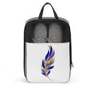 Feather of Golden Royal Blue Violet - Bolsa para zapatos de viaje, uso diario, antipolvo, bolsa de almacenamiento para zapatos de golf