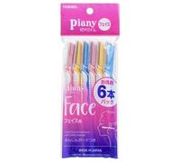 FEATHER - Piany Facial Touch-Up Razor With Safety Guards 6 pcs