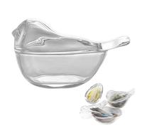 Feathers Storage - Material de vidrio 12cm, pantalla de recuerdo, estructura clara a prueba de polvo | Plumage Vibrant Elegance Timeless Decor, Coleccionable de vidrio, Plumas de loro para el estilo