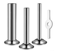 FeatuFor Ring 3 - Kit de embutidos de acero inoxidable de diferentes tamaños, diseñado para adaptarse a molinillos de carne de tamaño 5, para hacer salchichas