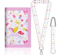 Febbya Cartera Monedero Niño,Infantil Carterascon Cremallera - Billetera Portátil con Cordón Ajustable Trifold Billeteras Regalos Cumpleaños Niños