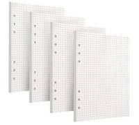 Febbya Papel de Recambio A5,2 Pack 180 Hojas de Recambio Papel de Cuadriculadas para Cuadernos Diarios Inserción de Planificador Calendario Filofax Bullet