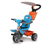 FEBER Baby Plus Music Triciclo para Niños Mayores de 9 Meses, Color Azul | Estructura Metálica, Cinturón de Seguridad, 2 Posiciones, Silla de Empuje, Mando para Música con Altavoz, Famosa (800012100)