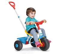 FEBER - Baby Trike, Triciclo para Niños con Estructura Metálica y Cinturón de Seguridad, 2 Posiciones, Silla de Empuje y Triciclo con Pedales, De 1 a 3 Años, Color Azul, Famosa (800012810)
