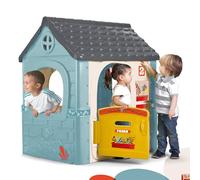 FEBER - Casual House, Casita Infantil con Puerta Abatible, Tiene Pegatinas para Decorar la Casita, Colores Resistentes a la Luz Solar, Montaje Fácil, A Partir de 2 años, Famosa (FEH22000)