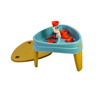 FEBER Casual Play Table, Mesa de Juegos 3 en 1, Mesita Infantil para Jardín Exterior, 3 Compartimentos para Agua, Arena y Dibujos, Accesorios de Juego Incluidos, +2 años, Famosa (FEU14000)