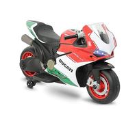 FEBER - Ducati 2138, Moto Infantil a batería de 12 voltios, con Luces y Sonidos de Arranque y bocina, vehículo Deportivo Seguro para niños, Velocidad 3,5 a 8,6 km/h, +3 años, Famosa (FEN09000)
