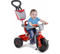 FEBER - EVO Trike Plus, Triciclo para Niños con Estructura Metálica y Cinturón de Seguridad, 2 Posiciones, Silla de Empuje y Mando para Música con Altavoz, 9 Meses+, Azul, Famosa (800010946)