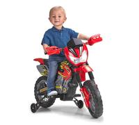 FEBER - Motorbike Cross 400F con Batería de 6V, Luces en los Faros, Sonido de Motor, Claxón y Dos Ruedines Traseros para Estabilidad, Peso Soportado 35 kg, Niños de 3 a 5 años, Famosa (800011250)