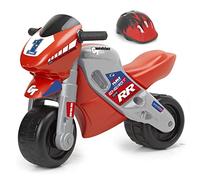 FEBER - Motofeber 2 Racing Red, Correpasillo de Color Rosa con Casco y Ruedas Anchas para Estabilidad y protección, Uso Dentro o Fuera de casa, para niño o niña de 3 a 5 años, Famosa (800008171)