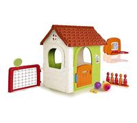 FEBER- Multi-Activity House 6in1, Casa Infantil con Bolos, Raquetas, Juegos de Pelota, Futbol, Baloncesto, Diana de Velcro, Juegos de imitación, a Partir de 3 años, Famosa (FEH15000), Versión actual