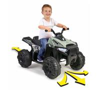 FEBER- Quad Boxer, Vehículo eléctrico a batería, 12 V, Verde (Famosa 800012541), Versión 2023