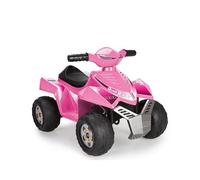 FEBER - Quad Racy Pink 6V, Coche eléctrico para niños de 18 Meses a 3 años, Ruedas Grandes y robustas para Estabilidad, 40 min Autonomía, Cargador Incluido, Famosa (FEN50000), Versión 2025