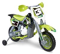 FEBER - Rider Cross, Moto eléctrica de 6V, Motocross de Juguete de Color Amarillo, Aspecto y Pegatinas Deportivas, Tiene Pedales y Ruedines, para Niños y Niñas Entre 2 y 7 años, Famosa (800012223)