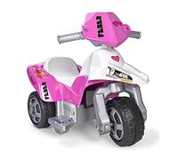 FEBER- Sweetie Trimoto, Trimoto Infantil Eléctrica, 6V, Blanca y Rosa, 3 Ruedas, Alcanza 2km/h, Batería y Cargador Incluidos, para Niños y Niñas a Partir de 1 año, Famosa (800009608)