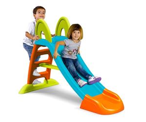 FEBER - Tobogán Slide Plus con Agua, con Hueco para la Poner la Manguera, Escaleras Antideslizantes, Resistencia y Fácil Montaje, para Niños Entre 2 y 7 Años, Famosa (FEL08000), Versión Actual